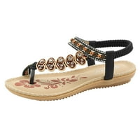 Stil Jednostavne cipele Etničke udobne ženske ravne ležerne sandale Retro boemske modne ženske sandale