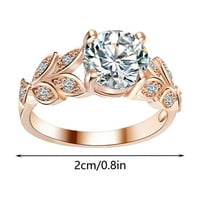 Amlbb prstenovi za žene dame modne srebrne šarene vode kaplje ovalno vjenčani prstenovi poklon za čišćenje