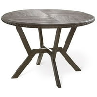 Bowery Hill okrugli trpezarijski stol u nevoljenoj sivoj boji