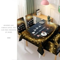 Božićni tematski stol platna za ručavanje stol za odmor za odmor za odmor za kućnu zabavu za tiskani