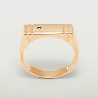 Britanci napravio 9k ružičarski zlatni prirodni safir muški prsten za mins - Opcije veličine - veličina
