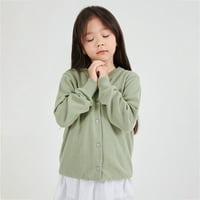 Miyanuby Girls 'Knit dugih rukava KARDIGAN Džemper Toddler pletene dukserice guste pulover gumb za jaknu