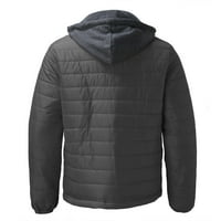 Parkanska jakna Muška muški jesen i zimski jakni kaput Leisure Plus Veličina Šešir Zip džep pamuk podstavljen