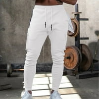 xinqinghao muške hlače povremene muške čvrste fitness casual pantalone Više džepne patentne džepove
