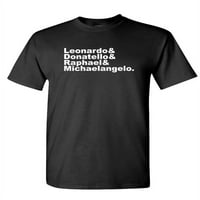 & Donatello & Michaelangelo - Unise Pamučna majica Tee majica, crna, 2xl
