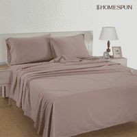 HomeSpun čisti dugi pamučni pamuk, meka i prozračna plićaka Twin XL Posteljina za krevet - Lilac