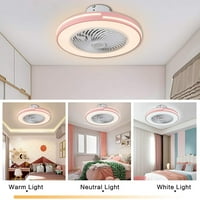 20 stropni ventilator lampica LED lusterka zatvorena dječja soba Spavaća soba Daljinska ružičasta