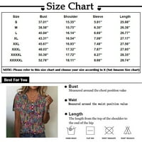 Ženska ljetna moda V izreda Šuplje šuplje s kratkim rukavima T-majice Bluza XL