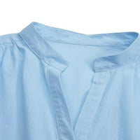 Glookwis Wone V izrez TUNIC vrhovi labavi baggy boho majica s bluzama s pola rukava s polugama
