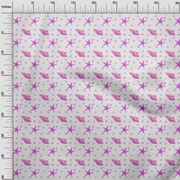 Onuone Rayon Fuschia Pink tkanina Okeanska akvarelna tkanina zrakoplova za šivanje tiskane zanatske