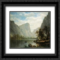 Ogledalo Ogledalo, Yosemite Valley Matted Crna Ornate uramljena umjetnost Print Bierstadt, Albert