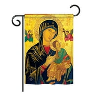 Kolekcija ornamenta G192081-P Gospa od vječne pomoći Inspirativna vjera i vjerski dojmovi Dekorativna vertikalna zastava za vrt 13 18.5 zastava tiskana u SAD-u