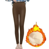 Feesfesfes Ženske gamaše Ispiši topli uski gusti plišani vuneni struk pune hlače hlače hlače na prodaju