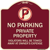 Znak serije dizajnera za prijavu - Povrede privatnih svojina vuče se na štetu vlasnika bez ikakvog parkinga
