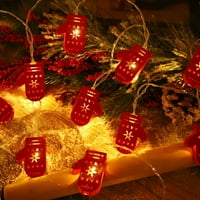 4.9ft LED božićna stabla gudačke svjetloslice santa rukavice, baterija božićna ukrasna svjetla, Xmas