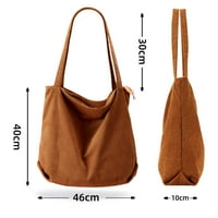 Nove žene Korduroy Shopping Bags za višekratne ležerne na otvorenom Torbe za ženske torbe, svijetlo