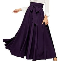 Shomport suknje za žene visoki struk podmetač Flowy Swing A-line suknje Nasled labave udobne vintage