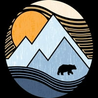 Planinski medvjedi juniors Crni grafički tee - Dizajn ljudi M