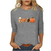 Zunfeo Halloween majice za žene - pulover grafički grafički otisci labavi fit rukav udoban casual vrhovi