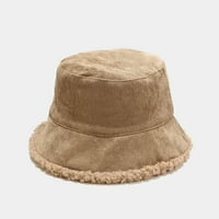 FVWitlyh kašika za piće za piće Zimske proljetne šešir čvrste boje modni corduroy toplica za toplu šešir