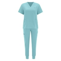 QXUTPO žene Outfit Factory Hot Mountain Blue Color Pajamas Plus Veličina Pajama Romper za odjeću