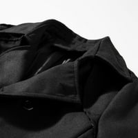 Muški jedno-reverski kaput Dugmas Ležerne prilike pune boje tople srednjeg vjetrobranskog vunenog vunenog