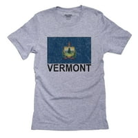 Vermont State Flag - posebna vintage izdanje muške sive majice