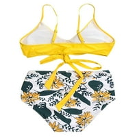 Ženski poprečni bikini set visokog struka Dva TUMME Control kupaći odijela Gurnite kupaće kostime