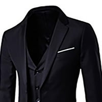 Puntoco muški čišćenje odjeće, muške jakne za odijelo + prsluk + odijelo za hlače Trodijelno odijelo