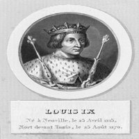 Louis i. NSAINT Louis. Kralj Francuske, 1226-1270. Čelično graviranje, francuski, 19. vek. Poster Print