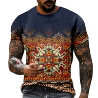 Sanbonepd Muške košulje muško ljetno casual okrugli vrat kratki rukav 3D print majica bluza na majici