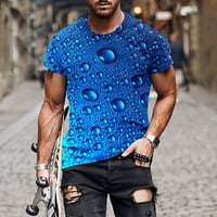 Giligiliso Muška majica Čišćenje muške modne tiskane majice kratkih rukava bluza okrugli vrat casual