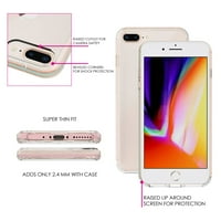 Razlikovanje Clear Clear Otporni na hibrid za iPhone plus plus - TPU branik, akrilni leđa, zaštitni