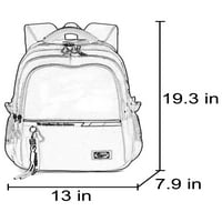 Leuncero Men Bookbag Multi džepovi Backpacks Anti-krađa ruksak pješaštvo školska torba za zaštitu kralježnice