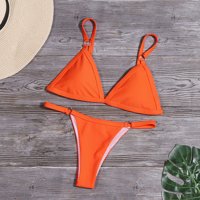 Ženski kupaći kostimi seksi v izrez bikini set za plažu za plažu za prsten Bikini Dvokrevetna letnja