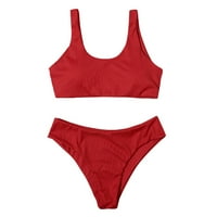 Žene kupaći kostim visoko kontrast gradijent split bikini set dva kupaći kostim