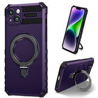 -Lion magnetna futrola za iPhone s rotiranim nevidljivim prstenom, kompatibilan sa MAGSAFE, zaštitom