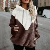 Boho vrhovi za žene hladne majice duks duks pulover patchwork tisak dugih rukava vrhovi za poslovne
