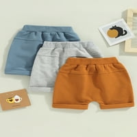 Blotona Toddler Baby Boy Shorts Set Summer Casual Elastic Struk Jogger Hratke dno 3T TOFTNI Čvrsti obični