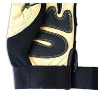 Muške vrhunske kožne i crne spande sportske rukavice, XL