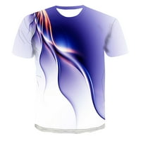 Košulje za muškarce 3D tiskane Crewneck kratki rukav Ležerne prilike za bluze majice