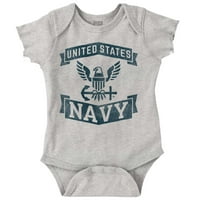 Sjedinjene Države Navy Eagle Anchor Romper Boys ili Girls Infent Baby Brisco Brands NB