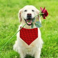 Shulemin Pet Troangle Bib Love-Heart Modering Pribor za kućne ljubimce Mekak teksture Modni psi psi