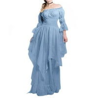 Ženska haljina vjenčani partni haljine haljine dress dress dress plus size haljina nebesko plavo xxxl