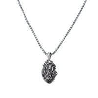 Muškarci Titanium čelična ogrlica modna srčana privjesak ogrlica kreativni ljudski organ oblikova ogrlica