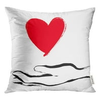 Crveno casual srce u ruci Ljubav Valentine Viktorijanski bacanje jastučnice za jastuk