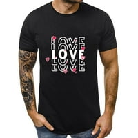 Haxmnou odgovarajuće košulje za parove Muške bluze Valentinovo kratki rukav Love Print Thers The Gifts