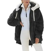Kaputi od runa za žene plus veličina Jesen Zima modni zip up kapuljač sa kapuljačom kapuljača s kapuljačom