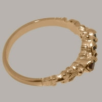 Britanska napravljena 18k ruža zlatna prirodna prstena ženskog grčeva - Opcije veličine - veličine 11.5
