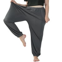 Neilla za žene salonske pantalone Elastične struke joga hlače prevelike plus veličine pantne dame udobne